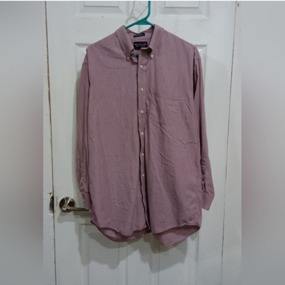 Roundtree & Yorke Men's Mauve Button-Down Shirt